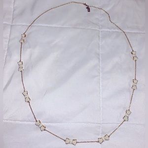Kate Spade Take A Bow necklace (white/gold)